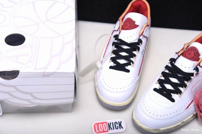 Bmlin Low Jordan Red Retro 2 SP DJ4375-106 Off-White White 0728